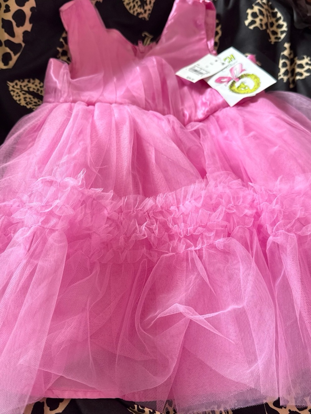 The Grinch Pink Tulle Ruffle Party Dress